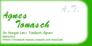 agnes tomasch business card
