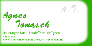 agnes tomasch business card